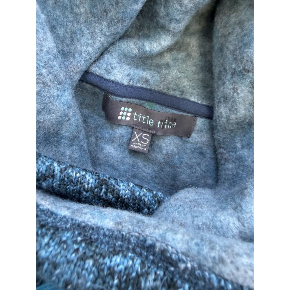 Title Nine "Offsite" Synergy Cowl Neck Pullover Blue, Xs View 5